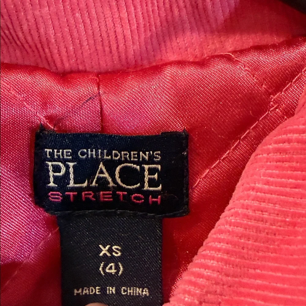 Vintage Y2K Pennylane Children's Place Corduroy Quilted kids Coat 4 no hood